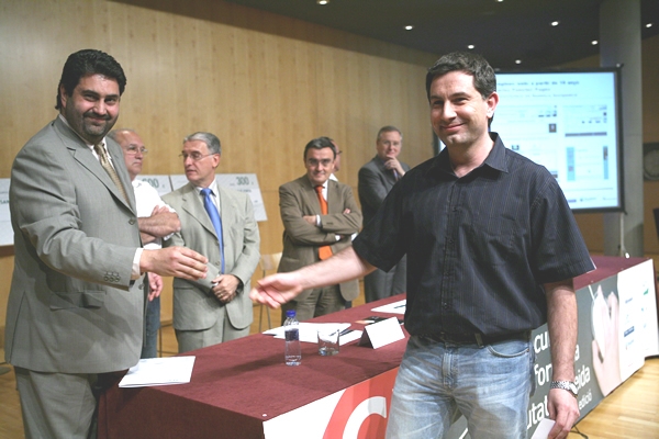 Fotografia del lliurament del premi